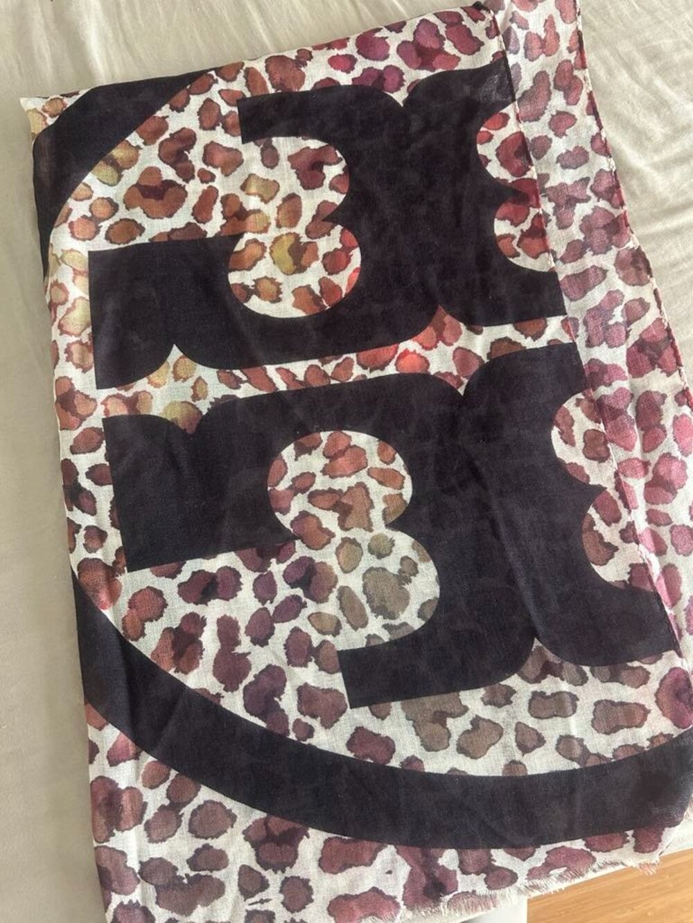 Tory Burch Leopard Print Authentic Scarf
